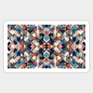 Abstract Geometric Retro Pattern Magnet